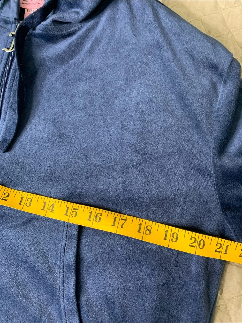 Navy Juicy Couture Navy Velour Hoodie & Wide-Leg Pants Set